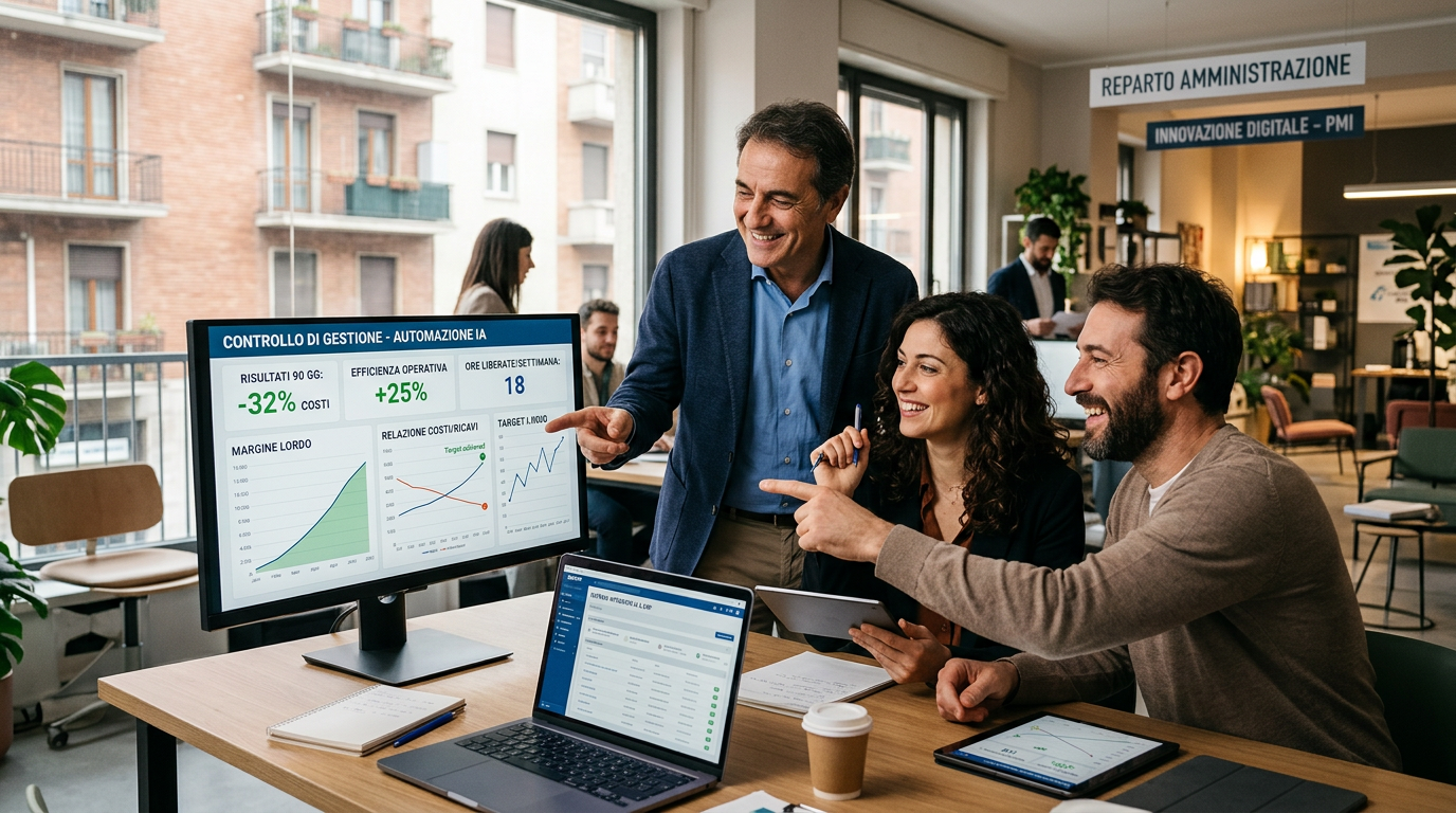 Controllo di Gestione Automatizzato con IA: Come le PMI Italiane Riducono i Costi del 30% in 90 Giorni