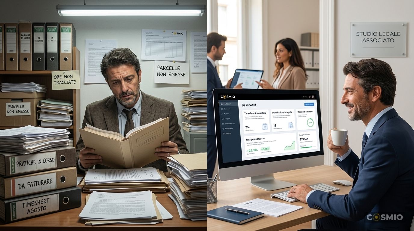 Parcelle Non Emesse, Ore Non Tracciate: Come Automatizzare la Back-Office dello Studio Legale e Recuperare fino a €78.000 All'Anno