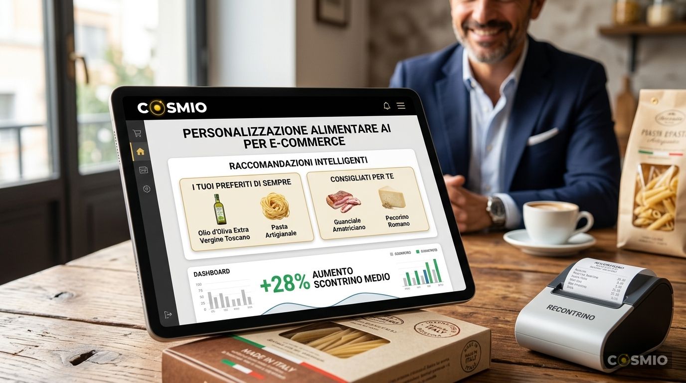 Personalizzazione IA per l'E-commerce Alimentare: Come Consigliare il Prodotto Giusto a Ogni Cliente e Aumentare lo Scontrino del 28%